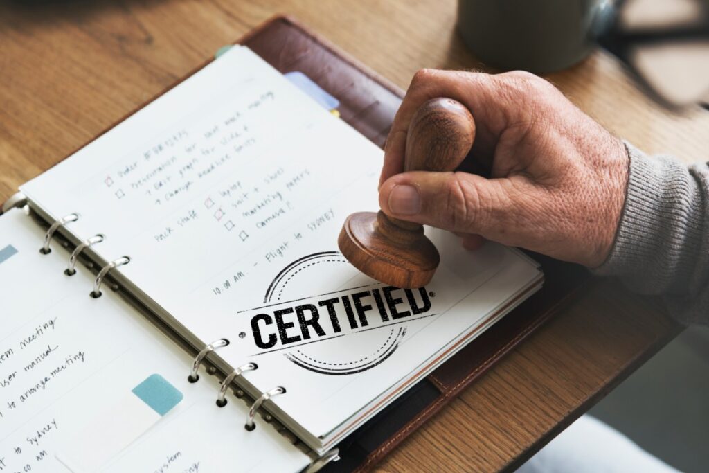 Certification